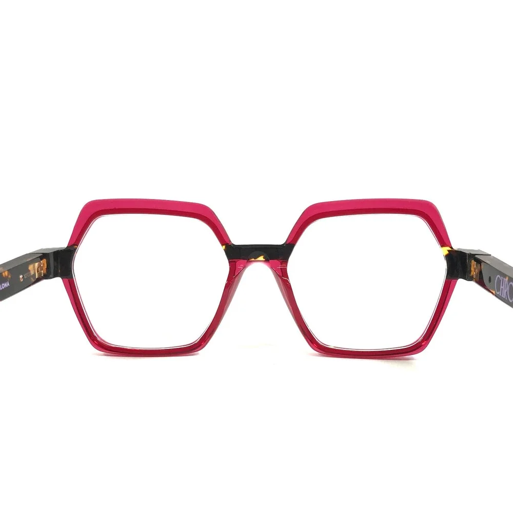 Etnia Barcelona Eyeglasses Frames CHROMA N38 RDHV Red Havana Fuchsia 55-18-140